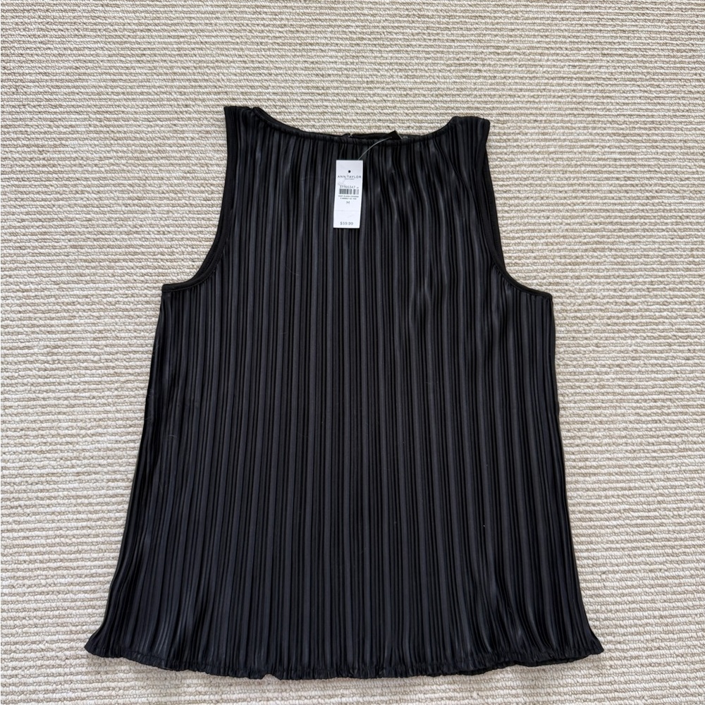 Ann Taylor Elegant Black Sleeveless Top NWT